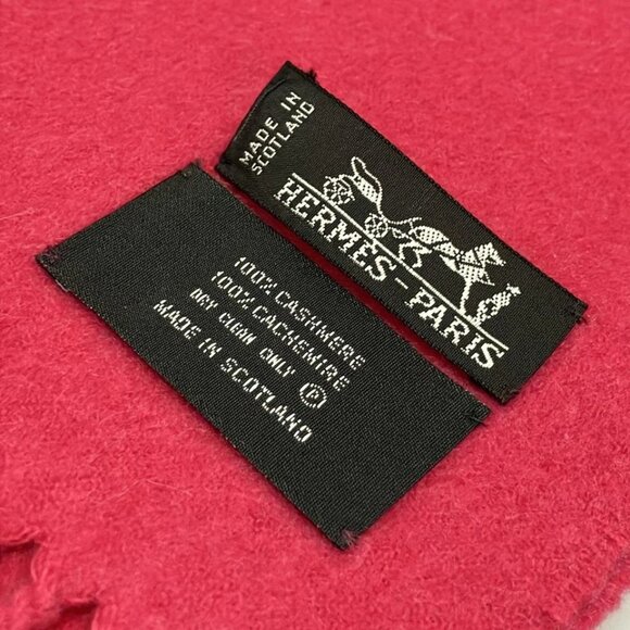 HERMES - Pink Cashmere Scarf 449-073025 - Picture 6 of 6